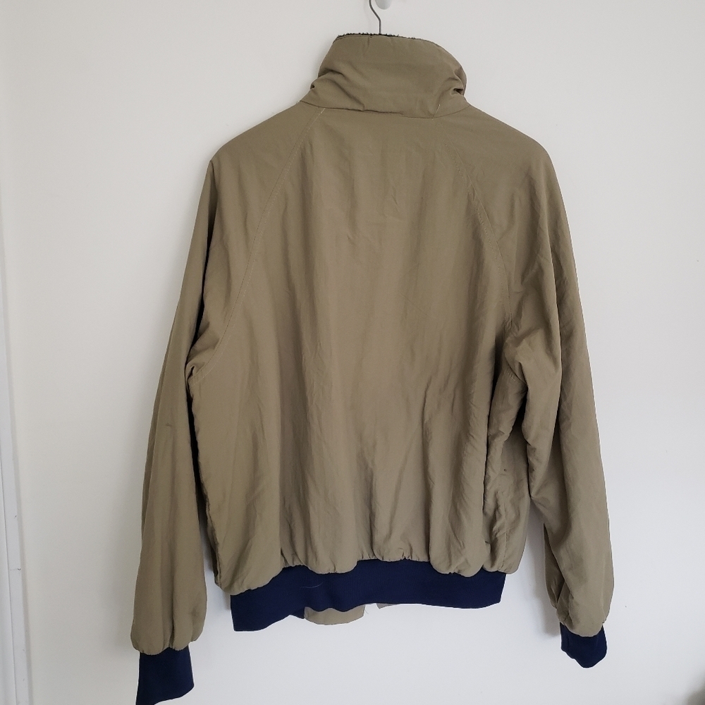 Auburn Sportswear Daytona 500 Nylon Jacket  Mens Size L Khaki Olive Navy Blue - Picture 5 of 9
